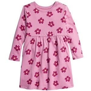 Old Navy Toddler Girls Floral Print Jersey Crewneck Fit & Flare Dress